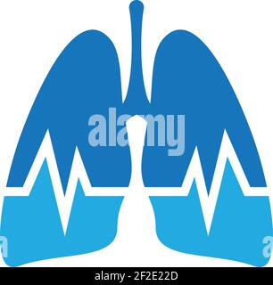 Lung logo template vector icon illustration design Stock Vector