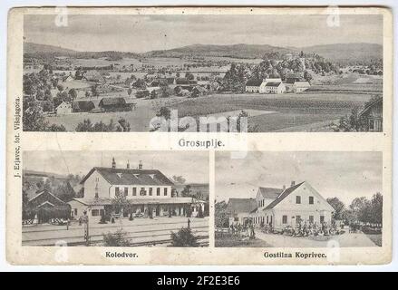 Postcard of Grosuplje. Stock Photo