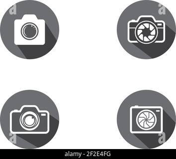 Camera logo template vector icon  illustration design Stock Vector