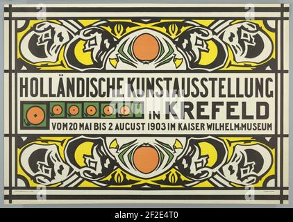 Poster, Holländische Kunstausstellung (Dutch Art Exhibition in Krefeld), 1903 Stock Photo