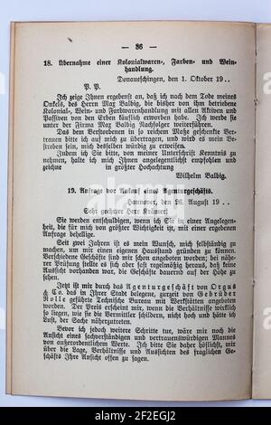 Praktische Korrespondenz des Kaufmanns 1914-036. Stock Photo
