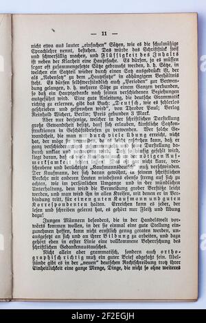 Praktische Korrespondenz des Kaufmanns 1914-011. Stock Photo