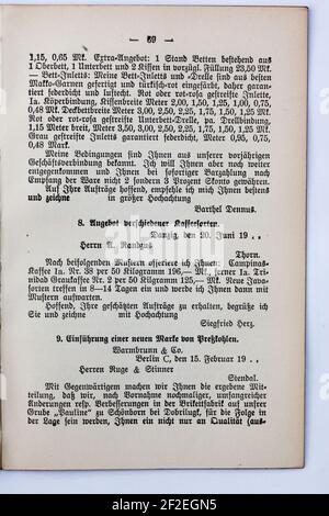Praktische Korrespondenz des Kaufmanns 1914-069. Stock Photo