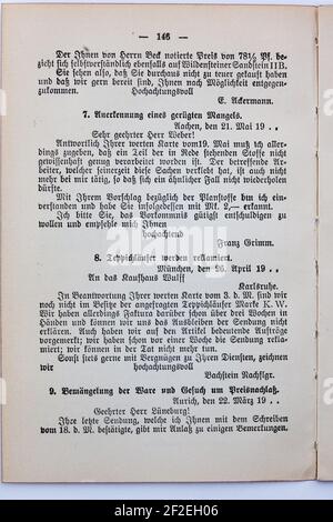 Praktische Korrespondenz des Kaufmanns 1914-146. Stock Photo
