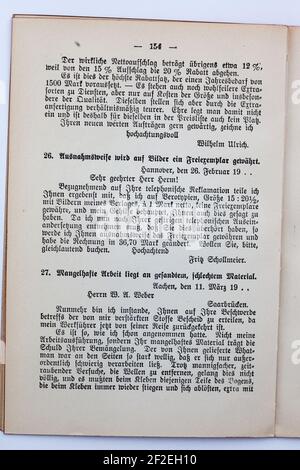Praktische Korrespondenz des Kaufmanns 1914-154. Stock Photo
