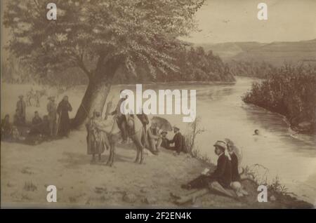 Premier Pèlerinage Canadien en Terre-Sainte , 15 avril 1884 (crop). Stock Photo