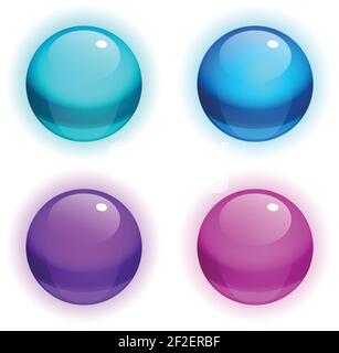 Set of vector Realistic Bubbles Vector Illustration Stock Vector