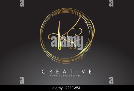 KS Letter Signature Logo Template elegant design logo. Hand drawn ...