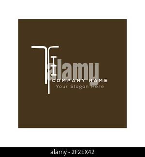 T I TI Initial letter handwriting and signature logo. Beauty vector initial logo .Fashion, boutique, floral and botanical Stock Vector