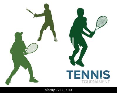 Tennis playing sports on illustration graphic vector Stock Vector