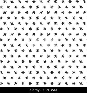 A seamless pattern made with hand drawn asterisks. Stock Vector
