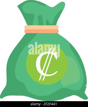 Colon sign currency symbol Costa Rican Salvadoran money CRC set icon ...