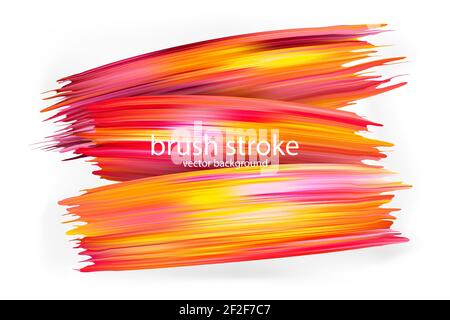Color brushstroke oil or acrylic paint design element for presentations, flyers, leaflets, postcards and posters. Vector illustration EPS10 Stock Vector