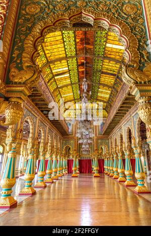 Amba Vilas Palace in Mysore Stock Photo