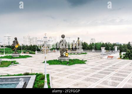 Ashgabat, sculptures, Turkmenistan Stock Photo