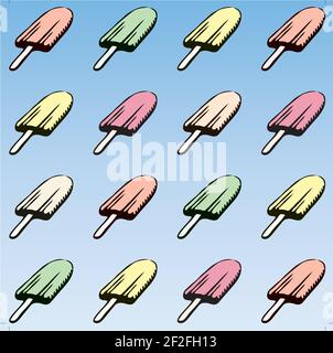 popsicle ice creams Stock Vector