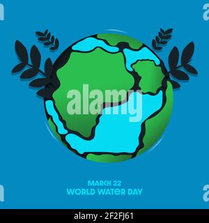 Creative World Water Day Poster designs, Vector illustration. Stock Vector