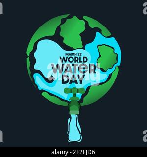 World Water Day Poster Concept Vector designs Stock Vector