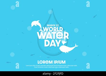World Water Day Creative Poster or Banner Designs, Vector illustration. Stock Vector