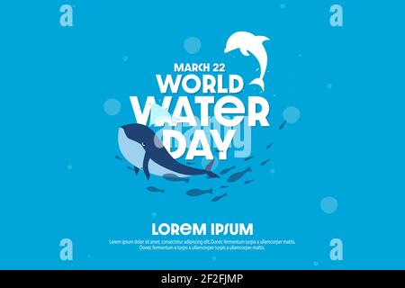 World Water Day Creative Poster or Banner Designs, Vector illustration. Stock Vector