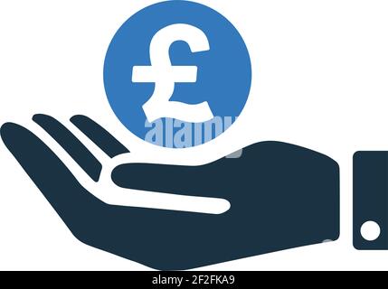 Pound sterling, price, hand money icon. Well organized and editable Vector design using in commercial purposes, print media, web or any type of design Stock Vector