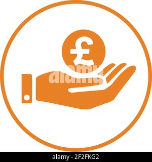 Pound sterling, price, hand money icon. Well organized and editable Vector design using in commercial purposes, print media, web or any type of design Stock Vector