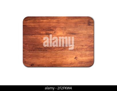 Wooden cutting board texture isolated on white background with clipping path for design Stock Photo