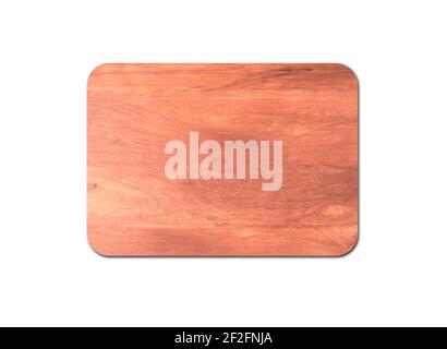 Closeup of pine wooden board isolated on white background with copy space and clipping path for design Stock Photo