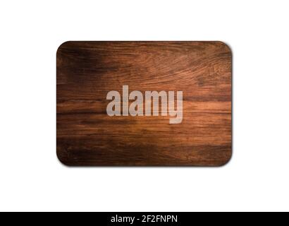 Wooden cutting board texture isolated on white background with clipping path for design Stock Photo