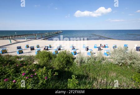 Beach, Koserow, Usedom Island, Mecklenburg-Western Pomerania, Germany Stock Photo