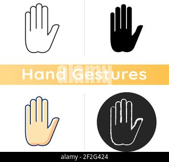 Stop gesture icon Stock Vector