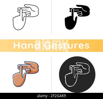 Counting on fingers icon Stock Vector