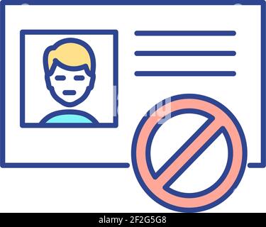 Identity fraud RGB color icon Stock Vector