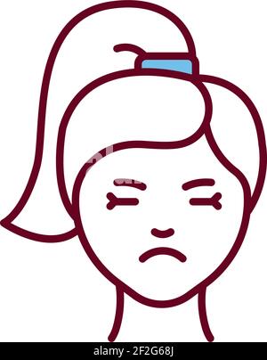 Irritability RGB color icon Stock Vector