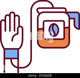 Coffee addiction RGB color icon Stock Vector