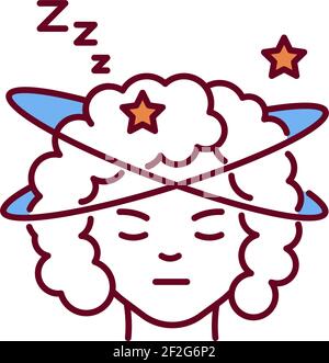 Insomnia RGB color icon Stock Vector