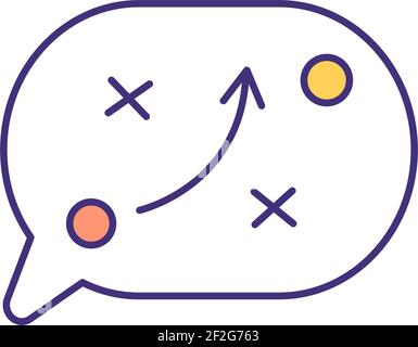 Strategic planning RGB color icon Stock Vector