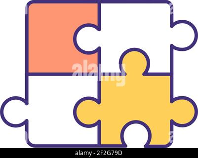Problem solving techniques RGB color icon Stock Vector