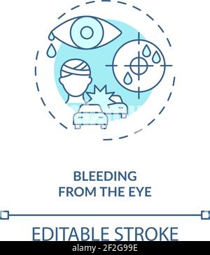 Bleeding from the eye concept icon Stock Vector