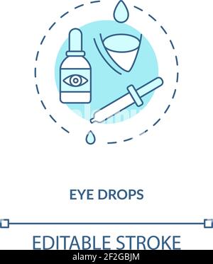 Eye drops concept icon Stock Vector
