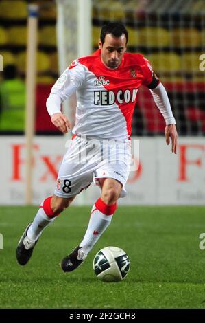 FOOTBALL - FRENCH CHAMPIONSHIP 2011/2012 - L2 - AS MONACO v SC BASTIA - 13/02/2012 - PHOTO OLIVIER ANRIGO / DPPI - LUDOVIC GIULY (ASM) Stock Photo