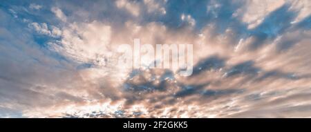 Colorful sky with cloudy at sunset Stock Photo