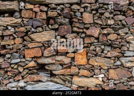 Slate slabs texture background. Pattern of black slate wall. Stock Photo