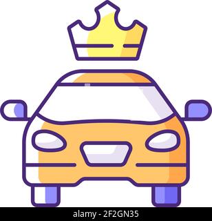 Premier cars RGB color icon Stock Vector