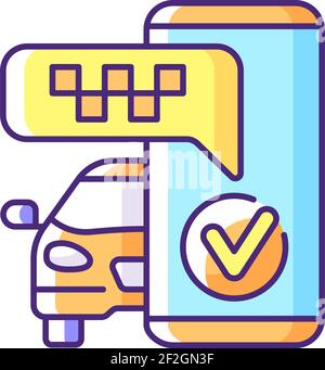 Text alerts RGB color icon Stock Vector