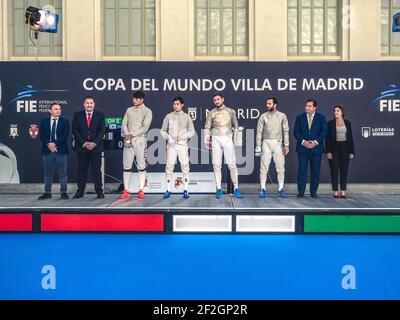 Illustrations during the Villa de Madrid 2019, Fencing Men's Sabre Word Cup on May 11, 2019 at Galería de Cristal del Palacio de Cibeles in Madrid, Spain - Photo Arturo Baldasano / DPPI Stock Photo