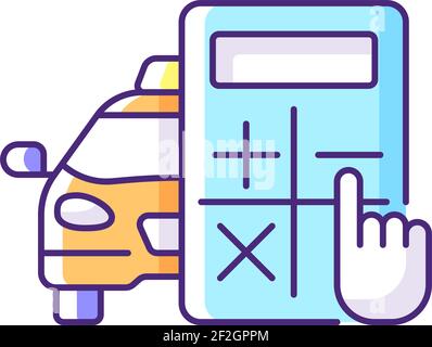 Rate estimator RGB color icon Stock Vector