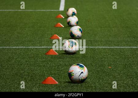 The official ball of the match ahead of the Women's French championship D1 Arkema football match between Paris Saint-Germain and Paris FC on October 19, 2019 at Jean Bouin stadium in Paris, France - Photo Antoine Massinon / A2M Sport Consulting / DPPI Stock Photo