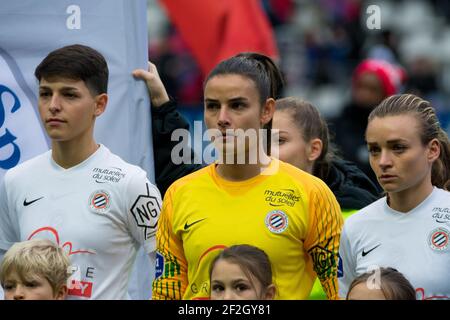 Cindy Perrault Of Montpellier Herault Sport Club Reacts During The Women S French Cup 2019 Football Match Between Montpellier Herault Sport Club And Chelsea Fc On August 6 2019 At Stade Michel Bendichou