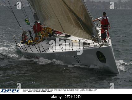 SAILING - 59th ROLEX SYDNEY HOBART RACE 2003 - START SYDNEY (AUS) - 26/12/2003 - PHOTO : ANDREA FRANCOLINI / DPPI ZANA / SKIPPER AND OWNER : STEWART THWAITES Stock Photo